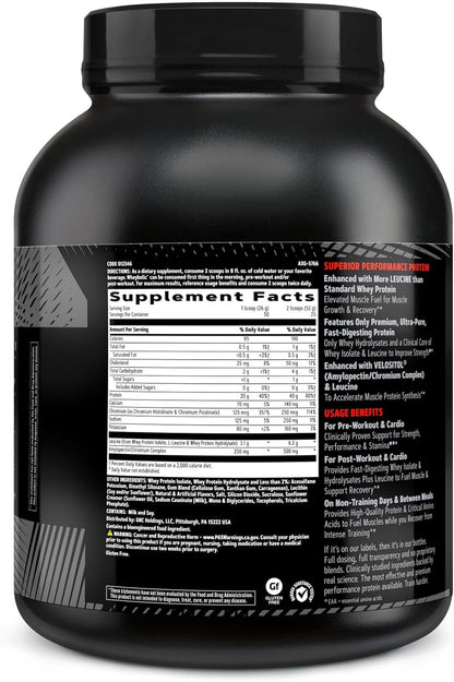 GNC AMP Wheybolic Clinically Proven Protein Powder, 40g Whey Protein, BCAA, Leucine, Increases Muscle Strength, Muscle Building, 3rd Party Tested, Gluten Free, Classic Vanilla, 25 Servings