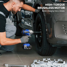 20V 370 Ft-lbs Brushless Impact Wrench Kit, 1/2 Inch Cordless Electric Impact Gun, High Torque 3,400 IPM Impact Driver with 6 Pcs Drive Impact Sockets, including battery, Fast Charger, and Tools Bag