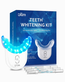 Teeth Whitening Kit with LED Light - White Sensitive Tooth 35% Carbamide Peroxide Gel Pen Dental Mouth Trays Whitener Professional Bright Brace Product System for Home Work Travel