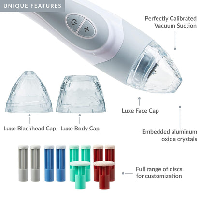 PMD Personal Microderm Elite Pro - At-Home Microdermabrasion Machine with Kit for Face and Body - Exfoliating Crystals and Vacuum Suction for Fresh and Radiant Skin - Three Speed and Suction Options