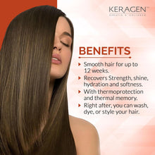 Keragen Brazilian Smoothing Keratin Hair Treatment | Sulfate-Free Blowout System for Dry, Damaged, Curly, or Frizzy Hair | Forte Formula | Medium to Coarse Hair | 32 Oz