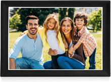 10.5 Inch WiFi Digital Photo Frame, IPS HD Touch Smart Photo Frame, 32GB Storage, Auto-Rotate, Easily Set to Share Photos or Videos Via Frameo APP, Highly Giftable