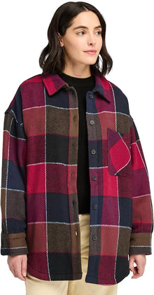 Timberland Women's Heavy Flannel Long Overshirt Size 3XL