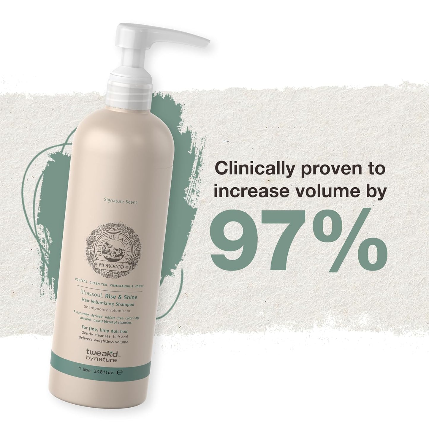 Tweak’d by Nature - Rise & Shine Volumizing and Thickening Shampoo for Fine Hair, Hydrating Hair Care for Soft, Tangle-Free Finish, Cruelty Free (33.8 ounces)