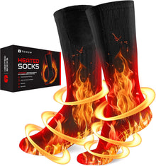 Rechargeable Heated Socks Men Women - Washable Battery Operated Foot Warmer for Ski Hunting - Electric Winter Heating Socks for Work Boot Toe Sleep Bed Indoor Outdoor Sports Walking Research