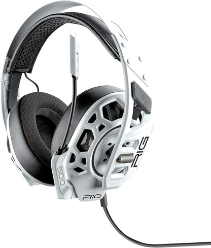 RIG 500 PRO HS GEN 2 Competition Grade PlayStation Gaming Headset for PS4, PS5 and Nintendo Switch - 50mm Speaker Drivers - Flip-to-Mute Microphone - White