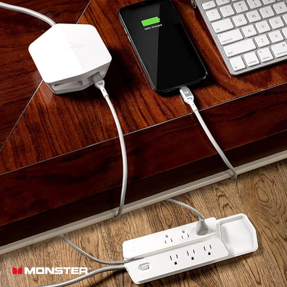 Power Center Vertex Surge Protector With Detachable Power Strip - 6 AC Outlets, 2 USB-A Ports & 1 USB-C Port