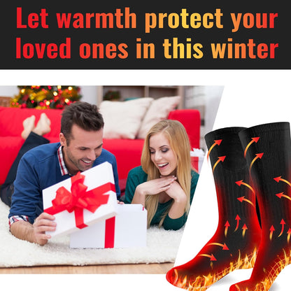 Rechargeable Heated Socks Men Women - Washable Battery Operated Foot Warmer for Ski Hunting - Electric Winter Heating Socks for Work Boot Toe Sleep Bed Indoor Outdoor Sports Walking Research