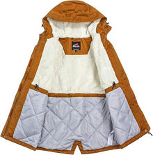 Women's Waterproof & Windproof Ski Hooded Jacket Winter Fleece Parka Rain Coats for Hiking Size XL
