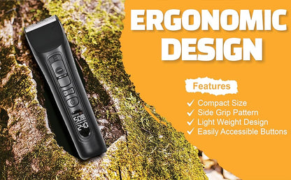 Brio Beardscape V1 Beard Trimmer for Men Professional with Low Friction Ceramic Blade, Cordless Professional Hair Trimmer for Barbers with 4 Hrs of Long Battery Timing, Ideal for Beard & Body (Black)