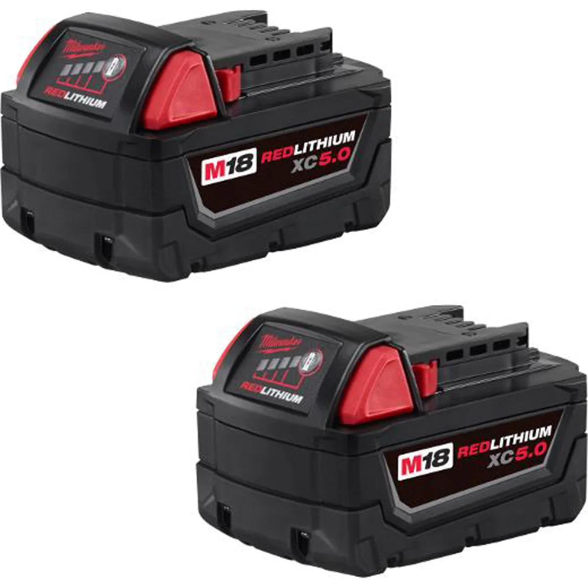 Milwaukee 48-11-1852 M18 REDLITHIUM XC 5.0Ah Ext Capacity Battery Pack (2pc)