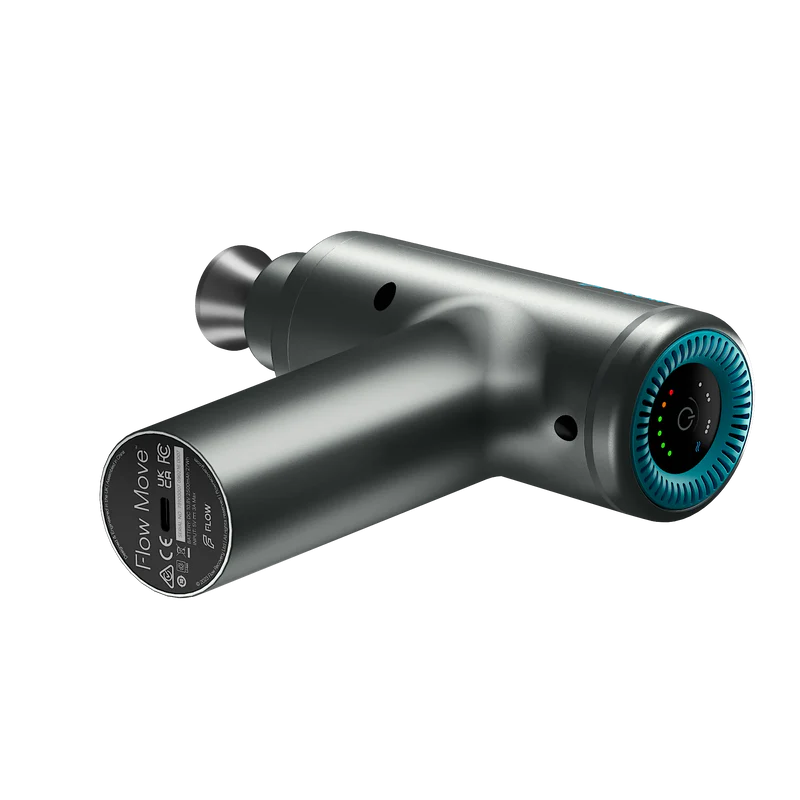 Flow Move Massage Gun Muscle Massager with 12 mm Amplitude USB-C Charging Port Massage Gun for Muscle Relaxation and Regeneration Strong Under 35dB Quiet, Blue