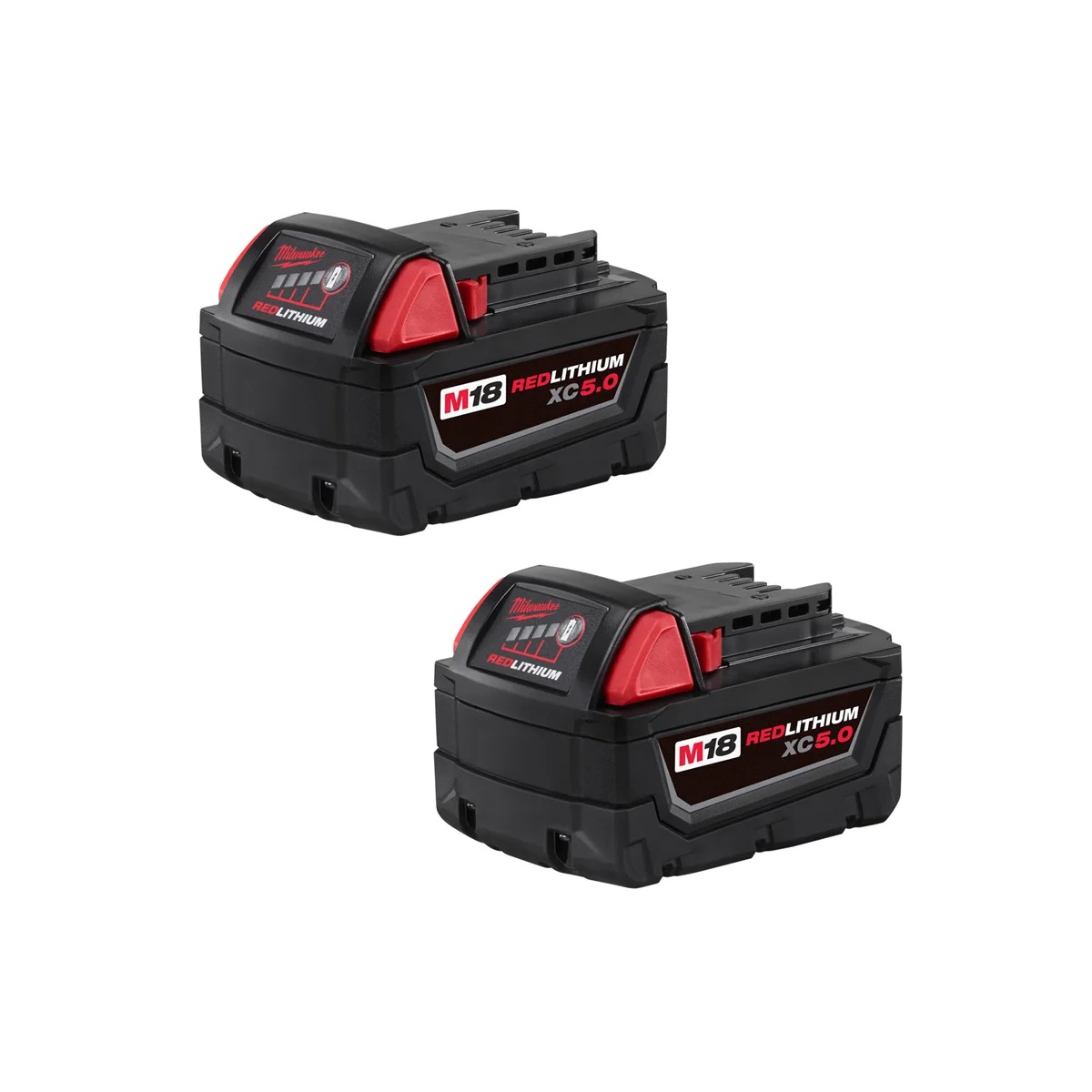 Milwaukee 48-11-1852 M18 REDLITHIUM XC 5.0Ah Ext Capacity Battery Pack (2pc)