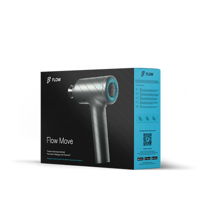 Flow Move Massage Gun Muscle Massager with 12 mm Amplitude USB-C Charging Port Massage Gun for Muscle Relaxation and Regeneration Strong Under 35dB Quiet, Blue