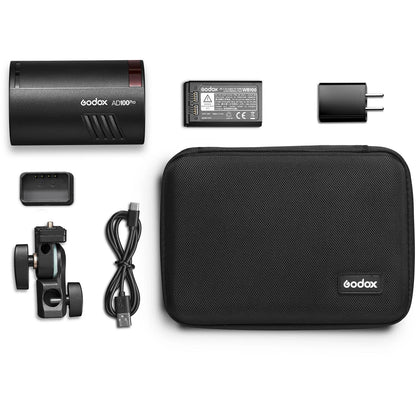 US Godox AD100Pro 2.4G TTL HSS 100Ws Round Head Pocket Flash Speedlite Monolight