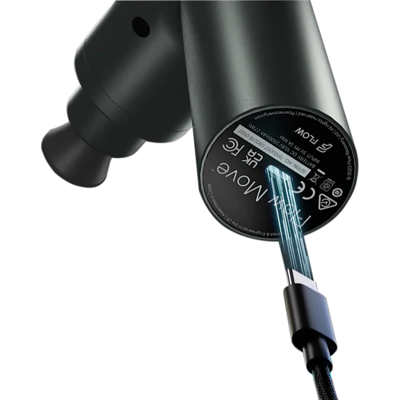 Flow Move Massage Gun Muscle Massager with 12 mm Amplitude USB-C Charging Port Massage Gun for Muscle Relaxation and Regeneration Strong Under 35dB Quiet, Blue