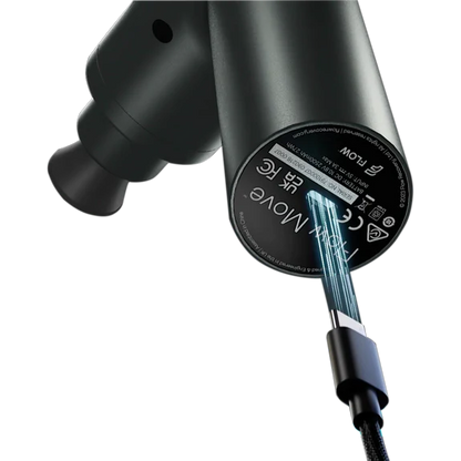 Flow Move Massage Gun Muscle Massager with 12 mm Amplitude USB-C Charging Port Massage Gun for Muscle Relaxation and Regeneration Strong Under 35dB Quiet, Blue