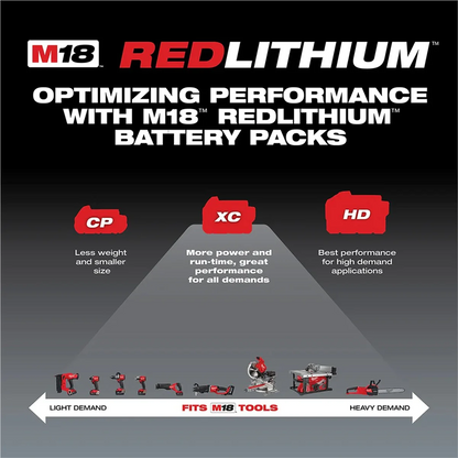 Milwaukee 48-11-1852 M18 REDLITHIUM XC 5.0Ah Ext Capacity Battery Pack (2pc)