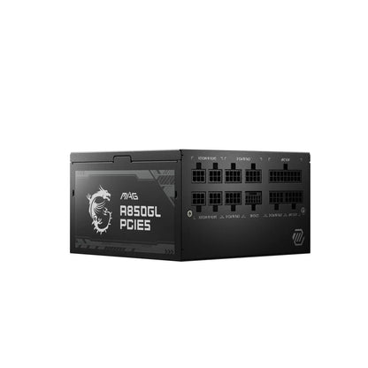 MSI - MAG A850GL PCIE 5.0, 80 GOLD Fully Modular Gaming PSU, 12VHPWR Cable, ATX 3.0 Compatible, 850W Power Supply