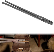 1/4in Blacksmith Flat Jaw Tongs for Holding Flat, Square, Round Rod, Forged Tongs