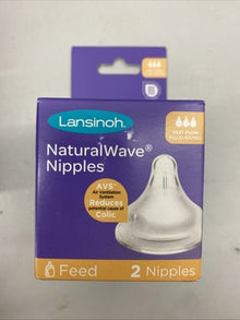 Lansinoh, NaturalWave® Nipples, Fast Flow, 2 Nipples